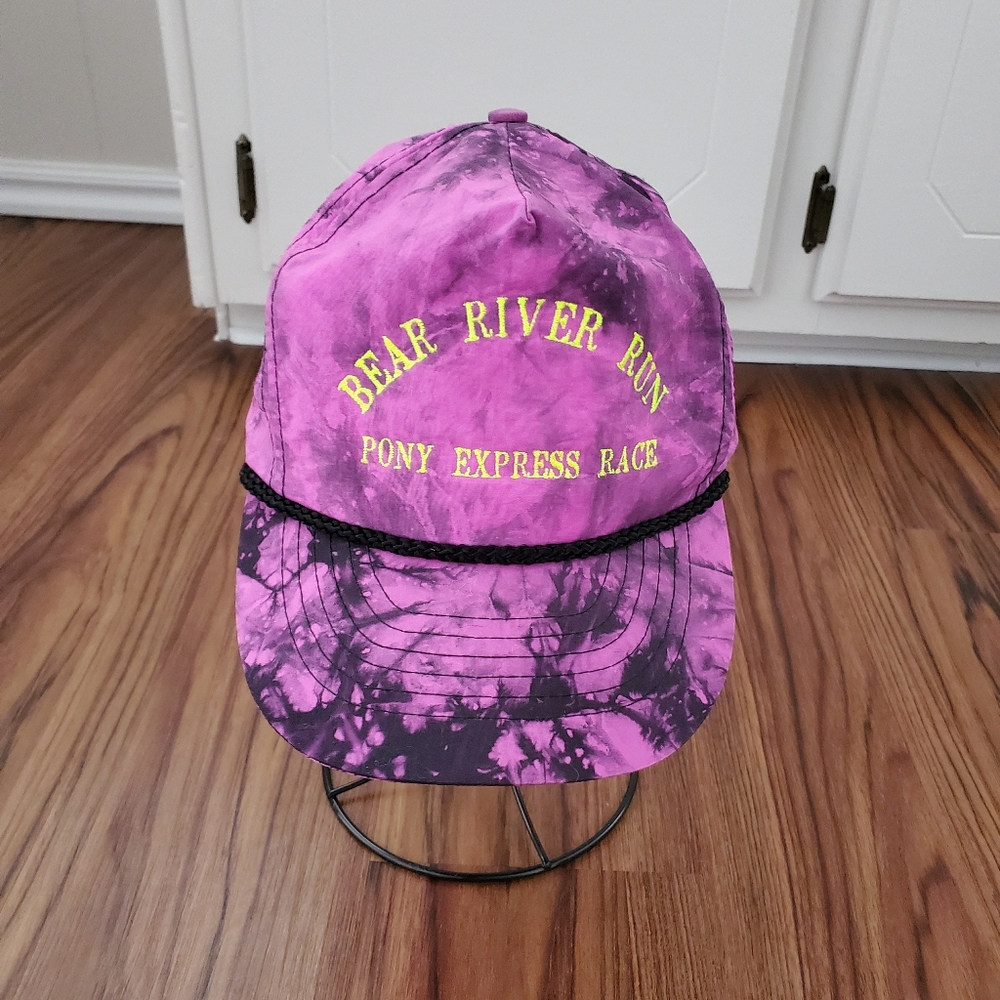 Otto Adjustable Nylon Hat Pink And Black  Pony Express Bear River Wyoming